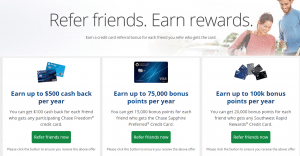 chase refer a friend to earn more than $5,000 per year