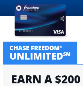 how to earn $200 bonus with chase freedom unlimited